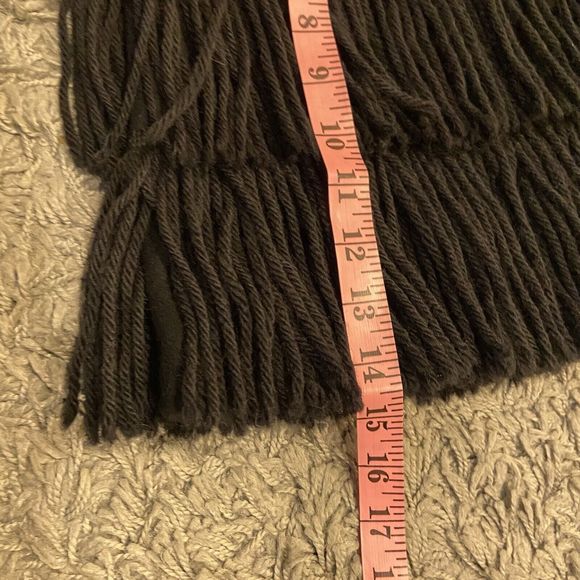 REDValentino NEW Fringes Detail Wool Cashmere Skirt In Black Size 40 - Picture 8 of 15